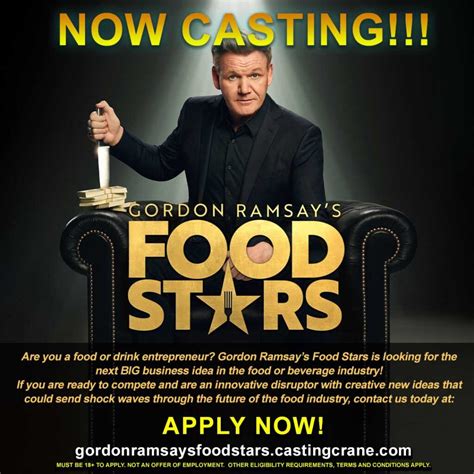 gordon ramsay s food stars now casting nationwide