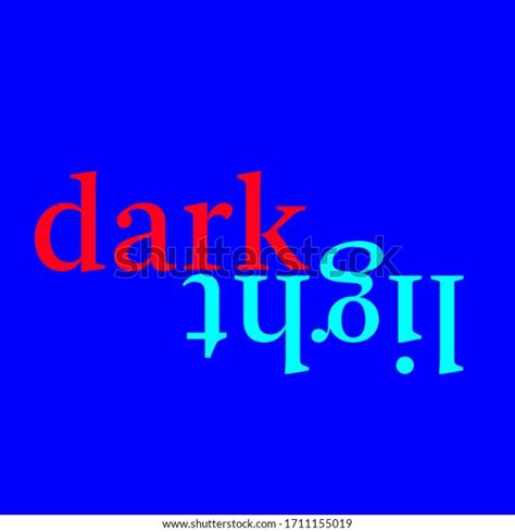 Text Opposite Words Dark Light Lowercase Stock Vector Royalty Free
