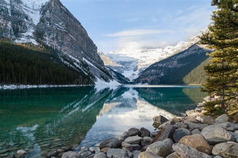Lake Louise In Morning View In The Banff National Park Alberta Canada