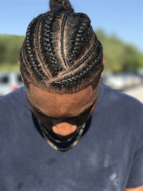 Start your braid on the side with loose hair. Pin by Steffi on Hair | Cornrow hairstyles for men, Mens braids hairstyles, Boy braids hairstyles