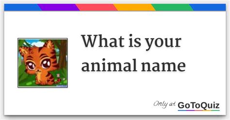What Is Your Animal Name
