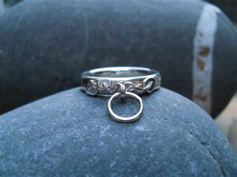 Sterling Silver Embellished Story Of O Ring Etsy