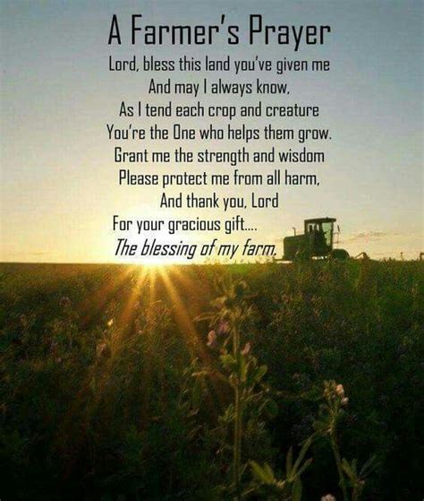 Thank You Lord For All The Blessings You Give Us May All The Farmers