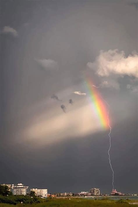 Florida Woman In Awe After Taking Rainbow Lightning Photo