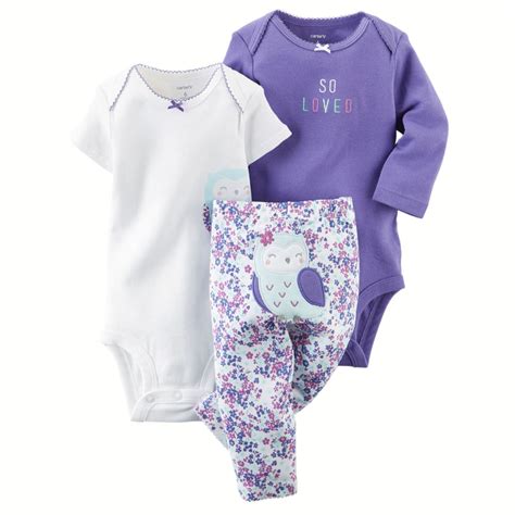 Carters Baby Boys Girls Clothes Set Long Sleeved Short