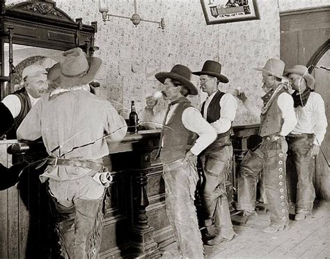 Cowboys At The Bar In Old Tascosa Texas Circa 1907 Old West Saloon