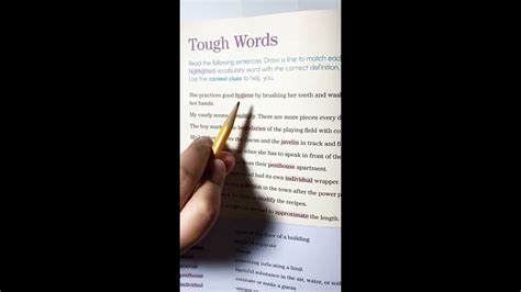 4th Grade Chapter 1 Spellings And Vocabulary Tough Words Youtube