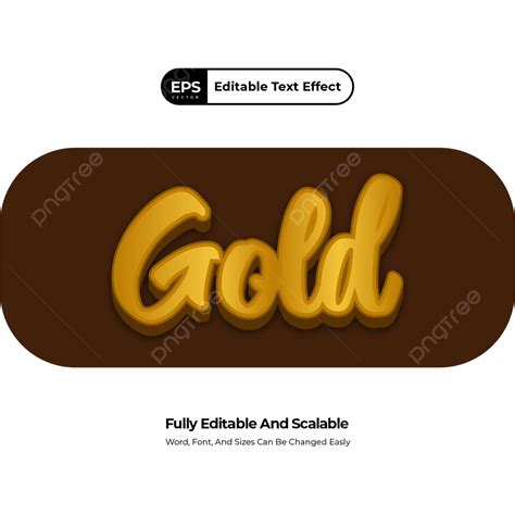 Editable Text Effect Vector Png Images Editable Text Effect Gold