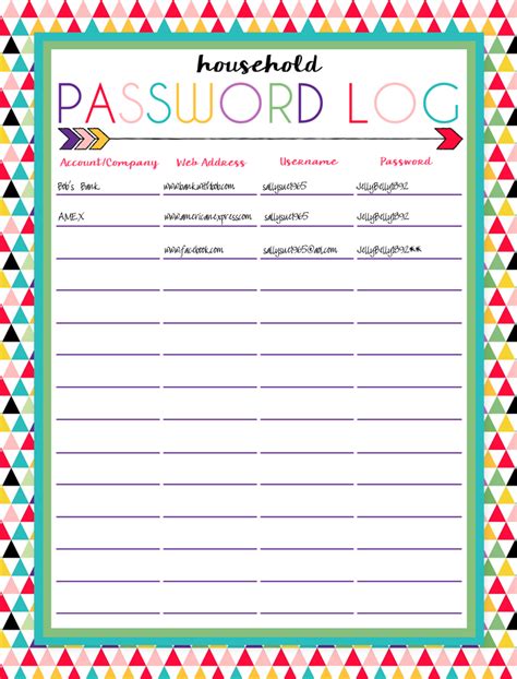 You can download each password keeper printable by clicking the download link below each image. i should be mopping the floor: Free Printable Password Log