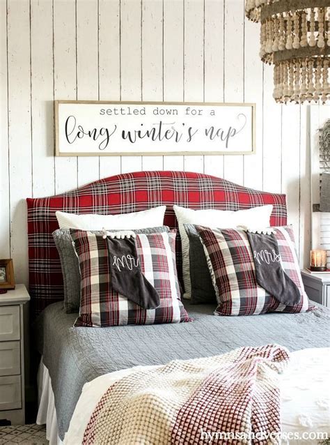 Christmas Plaid In The Bedroom With Images Diy