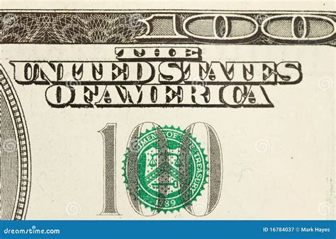 100 Dollar Bill Abstract Stock Image Image Of Macro 16784037