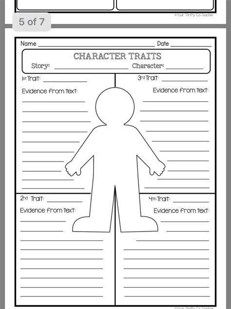 Character Graphic Organizer Printable
