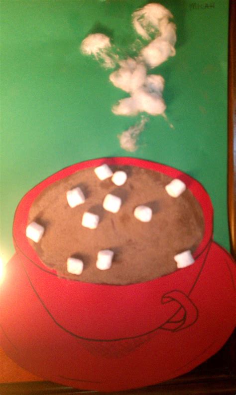 Hot Chocolate Craft Using A Glue Stick Have The Kids Fill In The