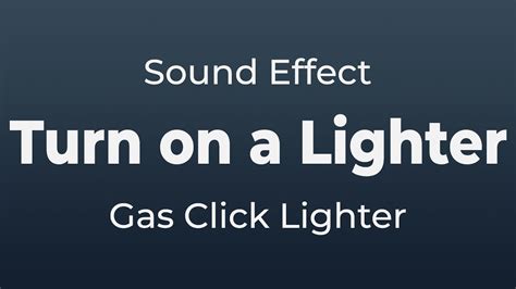 Turn On A Gas Lighter By Clicking Sound Effect Sfx Free For Non