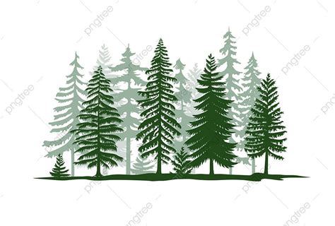 White Pine Tree Silhouette PNG Free Pine Trees Silhouette Vector