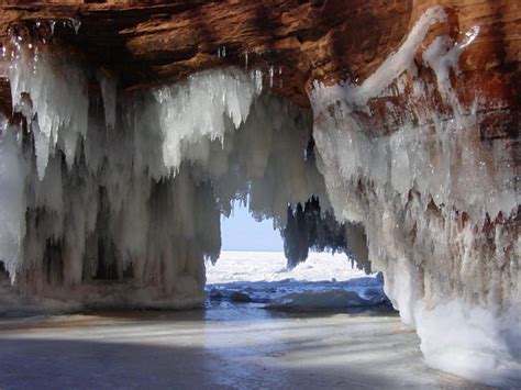 Freezing Weather Allows People To Walk To Apostle Sea Caves Wnmu Fm