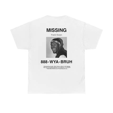Missing Frank Ocean T Shirt Etsy Australia