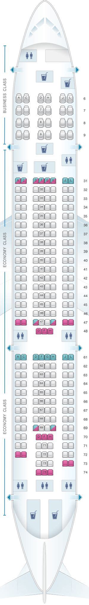 Seat Map China Eastern Airlines Airbus A330 200 Config1 Hawaiian