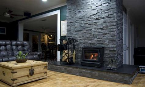 Natural Stacked Stone Veneer Fireplace Stack Stone