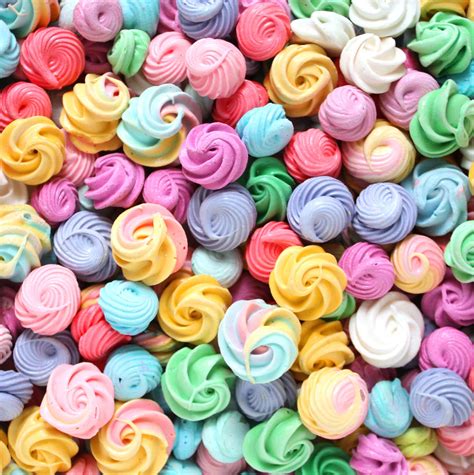 Multicolor Meringue Cookies Pastel Rainbow Cookies Etsy