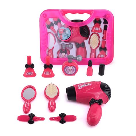 Girls Beauty Cosmetic Toys Kit Plastic Makeup Toy Pretend Play Hair