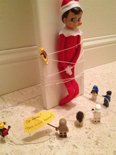 toys tied him up elf on the shelf awesome elf on the shelf ideas