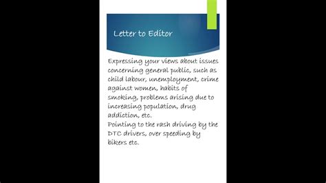 These important things will help to make quick and easy preparati. Class 10 Formal Letter Part I - YouTube