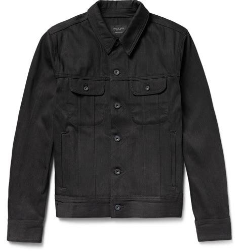 Rag And Bone Selvedge Denim Jacket In Black For Men Lyst