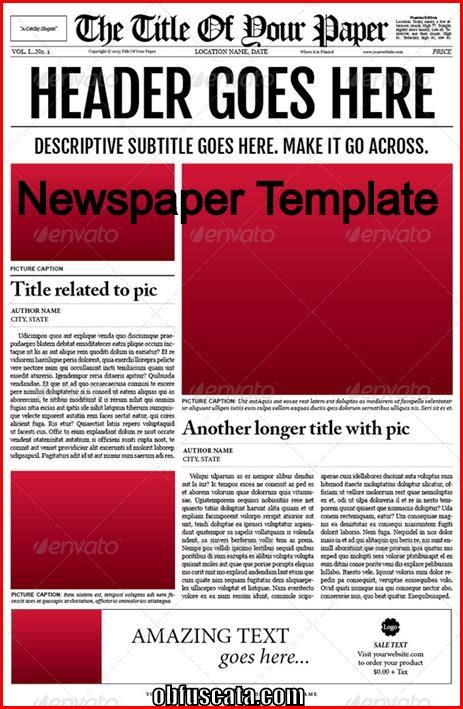 Printed newspapers are sometimes divided into sections, which are newspaper articles may also appear on discontinuous pages (for example, an article which. Points to Note in a Newspaper Template