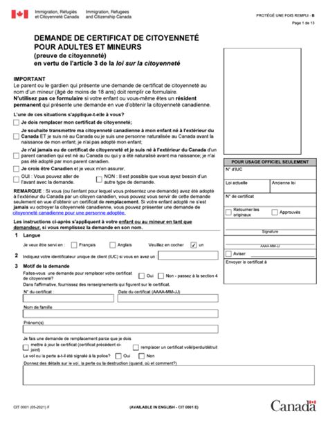 Form Cit0001 Fill Out Sign Online And Download Fillable Pdf Canada