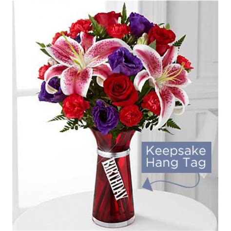 The Sfam Birthday Wishes Bouquet Is Bursting With Blooming Color And