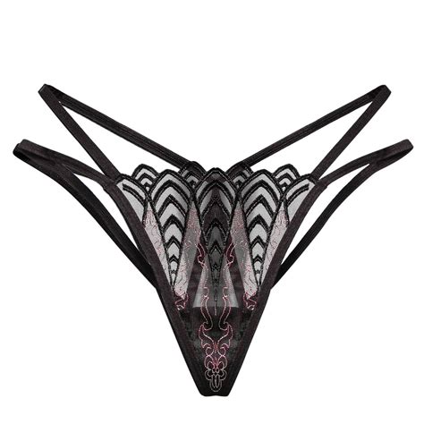 Odeerbi Womens Underwear See Through Thongs Thong Erogenous Panties