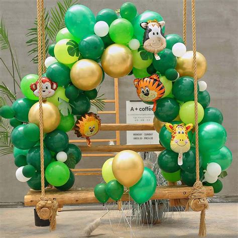 Jungle Balloon Garland Kit Jungle Balloon Arch Kit Jungle Party