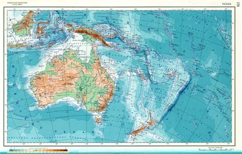 Australia And Oceania Large Detailed Physical Map In