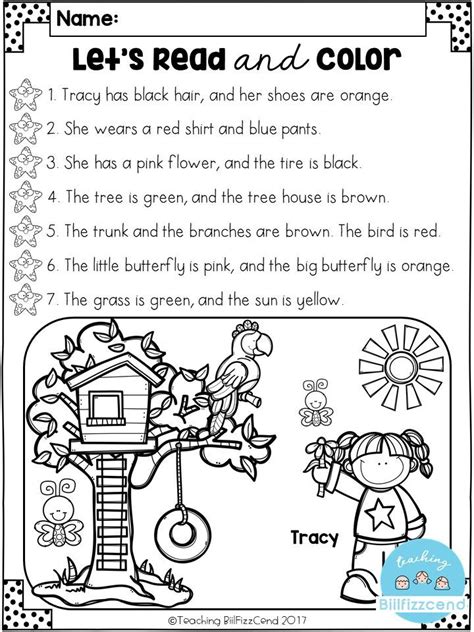 Read And Draw Comprehension Worksheets Free Maryann Kirbys Reading