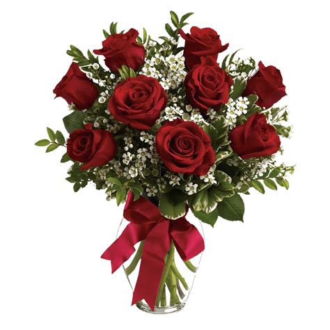 Vase of red roses transparent image | Valentines flowers, Online flowers wedding, Flowers roses ...