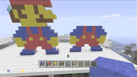 Minecraft Xbox 360tutorial Pixel Art Como Hacer A Mario Bros Youtube
