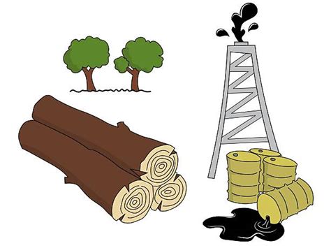 Cartoon Of A Nonrenewable Resources Stock Photos Pictures And Royalty