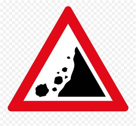 Sadc Road Sign W334 Falling Rocks Ahead Sign Emojizimbabwe Flag