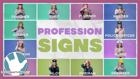 50 Profession Signs In Asl Jobs Asl Profession Series Pt 1 Youtube