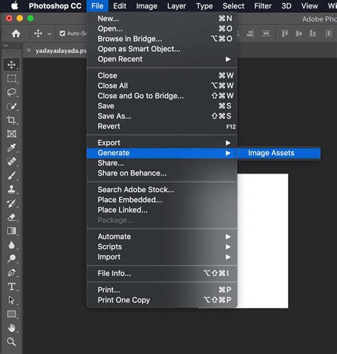 Generate Assets In Photoshop For Web Images