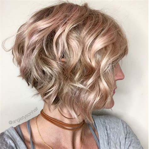 This type of bob looks very flattering on any face shape and with any hair texture. Image result for inverted bob wavy | Hair styles, Bob ...