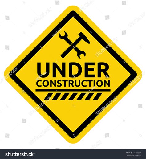 Vector Under Construction Sign Over 38201 Royalty Free Licensable