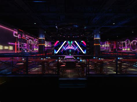 Nightclub Interior Of With Neon Lights 3d Model Cgtrader