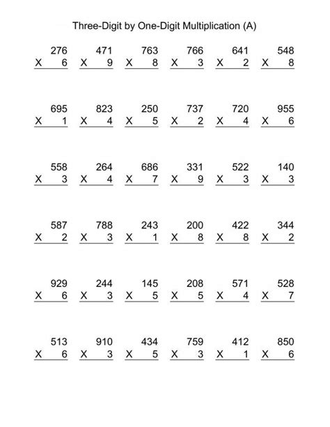 4th grade math multiplication worksheets pdf. 4th Grade Math Worksheets - Best Coloring Pages For Kids