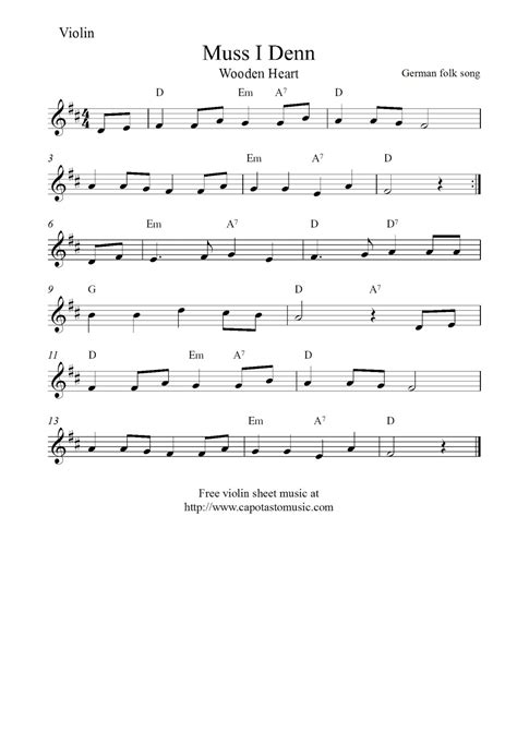 Easy Violin Music Sheets Easy Beginning Violin And Fiddle Sheet Music
