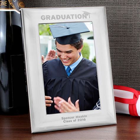 Personalised Silver Graduation Photo Frame Commemorate Their Graduation