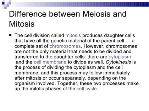 Meiosis And Mitosis