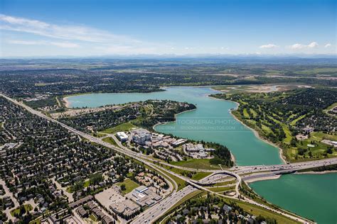 Aerial Photo Glenmore Reservoir Calgary