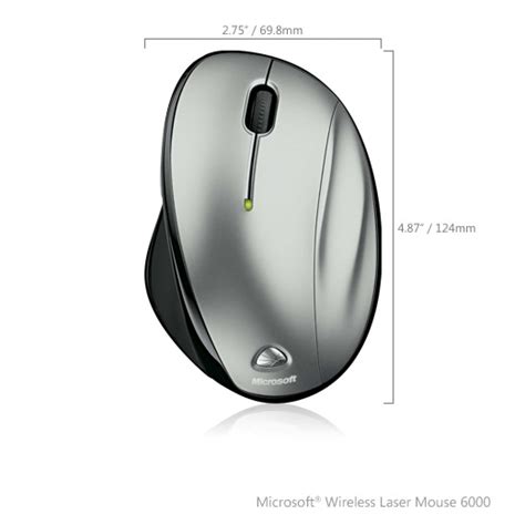 Buy Microsoft Wireless Laser Mouse 6000 V2 Silver Usb At Mighty Ape Nz
